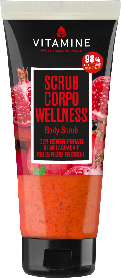 Erboristica Vitamine Wellness tělový peeling granátové jablko a černý rybíz 200 ml