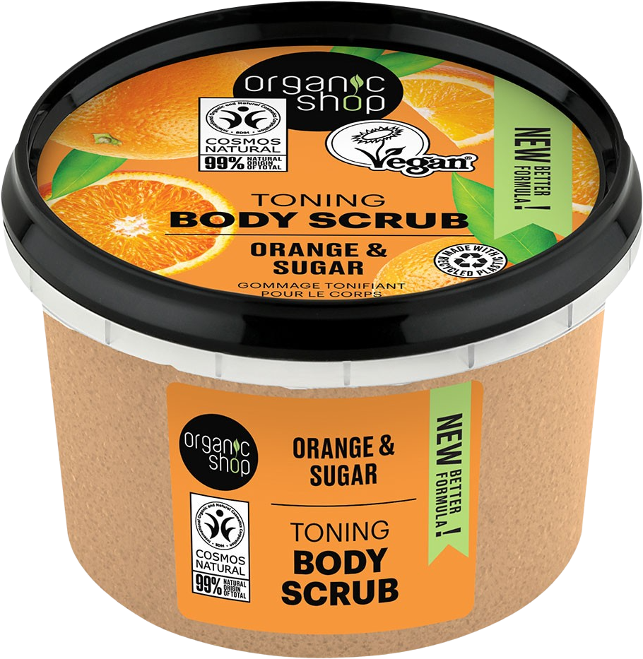 Organic Shop Tonizující tělový peeling Pomeranč a cukr 250 ml