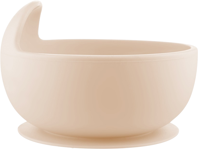 Canpol babies Miska silikonová s přísavkou krémová 330 ml