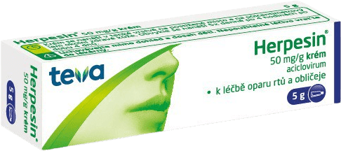 Herpesin 5% dermální krém 5 g