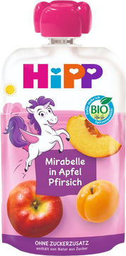 HiPP BIO Hippies Jablko-Broskev-Mirabelka 100 g
