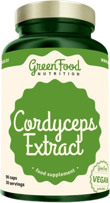 GreenFood Nutrition Cordyceps extract 90 kapslí