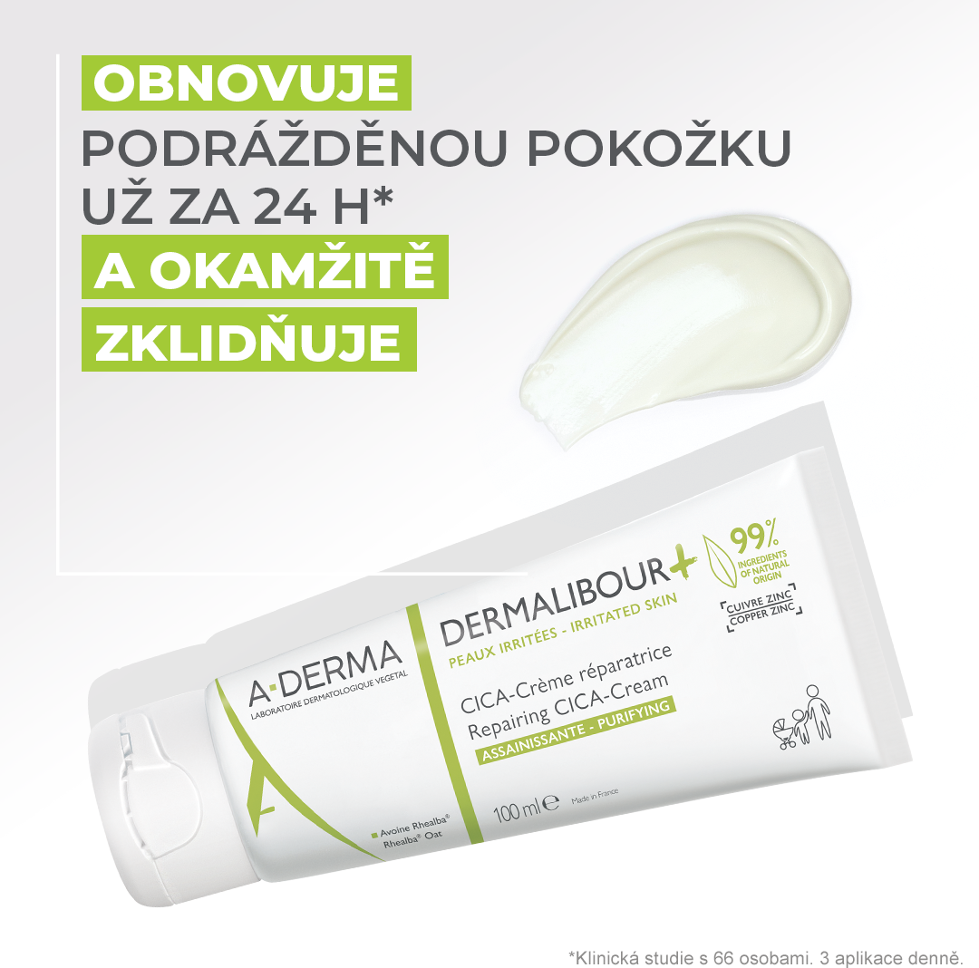 A-Derma Dermalibour+ Reparační CICA-krém pro podrážděnou pokožku 100 ml