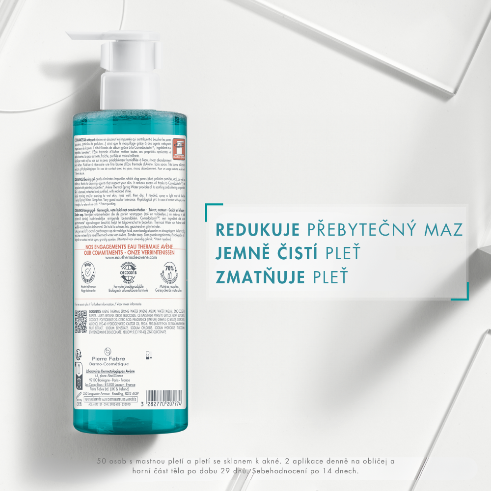 Avène Cleanance Čisticí gel pro citlivou pleť se sklonem k akné 400 ml
