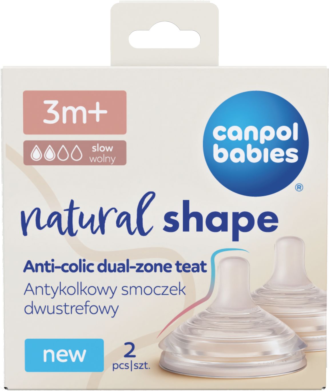 Canpol babies Savička k lahvi Natural Shape 3m+, 2 ks