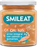 Smileat BIO příkrm losos s hnědou rýží a zeleninou s extra panenským olivovým olejem 10M+ 230 g