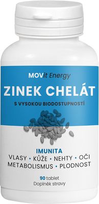 MOVit Energy Zinek Chelát 15 mg 90 tablet