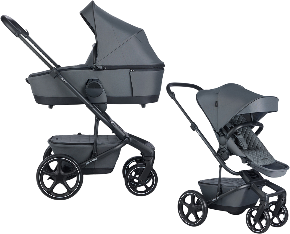 Easywalker Kočárek kombinovaný Harvey⁵ Premium 2v1 Mineral Grey LITE RWS