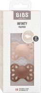 BIBS Infinity anatomické dudlíky ze silikonu, velikost 2, Blush / Woodchuck 2 ks