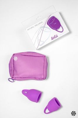 Lola Games Sada menstruačních kalíšků Natural Wellness Fialový Tulipán 2 ks
