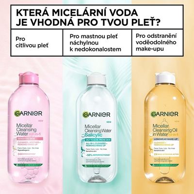 Garnier Micelární čisticí voda s kyselinou salicylovou 400 ml