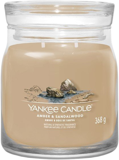 Yankee Candle Amber & Sandalwood Vonná svíčka 368 g