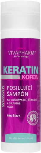 VivaPharm Keratinový šampon pro ženy s kofeinem 200 ml