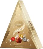 Lindt LINDOR Vánoční stromeček Zlatý Mix 125 g