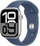 Apple Watch Series 10 GPS 46mm Silver Aluminium Case with Denim Sport Band - M/L