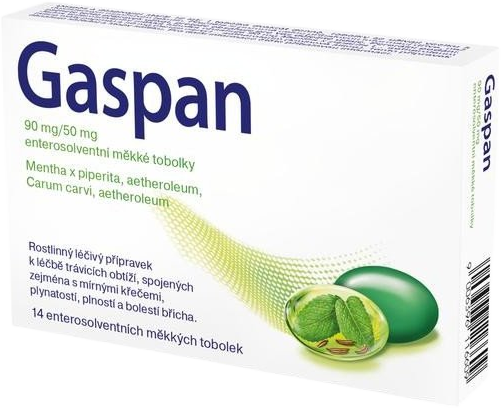 Gaspan 90mg/50mg enterosolventní 14 měkkých tobolek