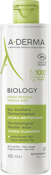 A-Derma BIOLOGY Dermatologická micelární voda hydratační-čisticí 400 ml
