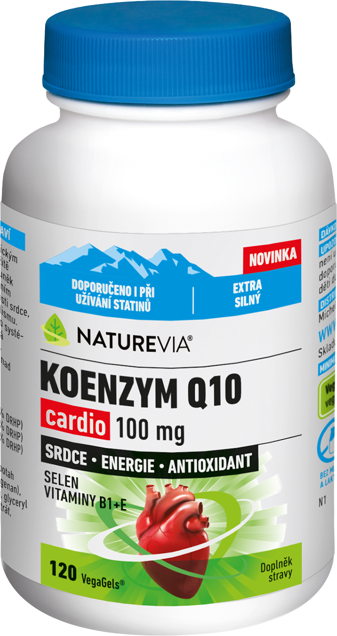 NatureVia Koenzym Q10 Cardio 120 kapslí