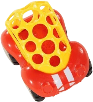 Oball Hračka autíčko Rattle&Roll™, červené 3m+