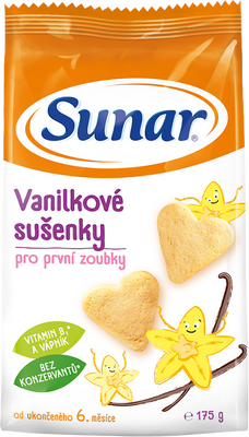 Sunar vanilkové sušenky pro děti 175 g