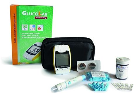 GlucoLab 50 test.proužků + Glukometr zdarma