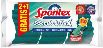 Spontex Scrub&Flex houbička 3 ks