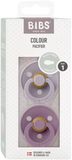 BIBS Colour symetrické dudlíky z přírodního kaučuku velikost 1, Fossil Grey / Mauve 2 ks