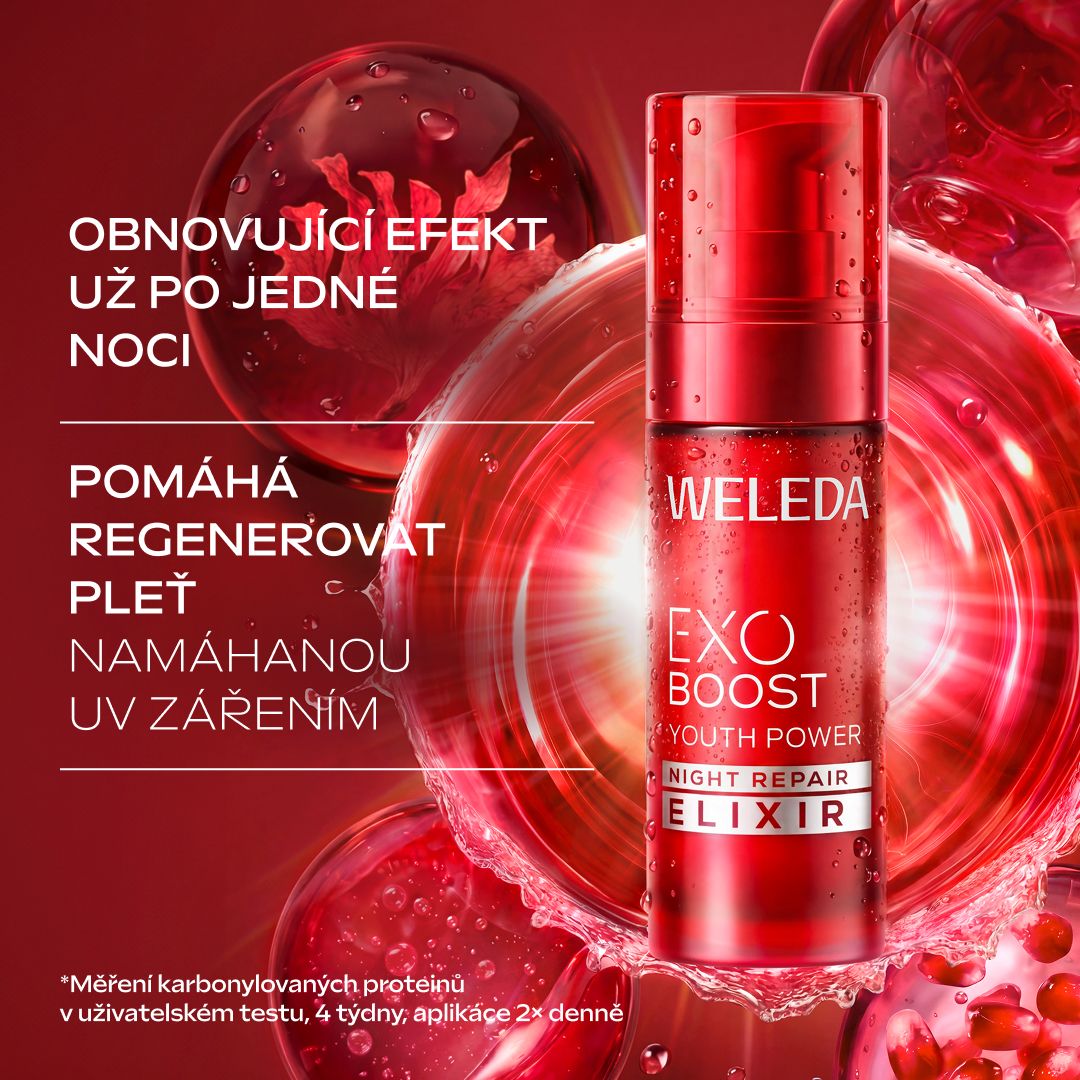 Weleda Exo Boost Astaxantinový noční regenerační elixír 30 ml