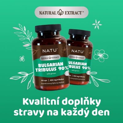 Natu Natural Extract, Bulharský kotvičník (Tribulus) extrakt 90 % saponinů 90 kapslí