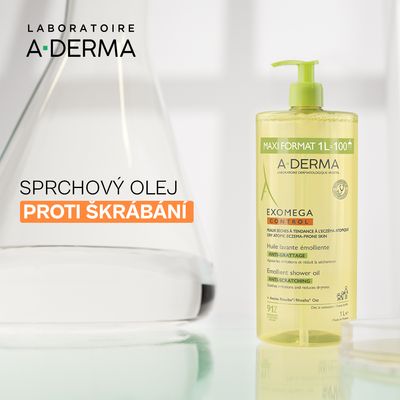 A-Derma Zvláčňující sprchový olej 1000 ml