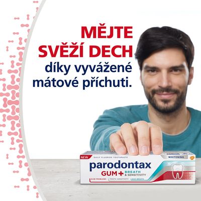 Parodontax pro dásně, dech a citlivé zuby Whitening 2 x 75 ml