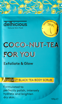 Delhicious Coconut Black Tea Body Scrub 100 g