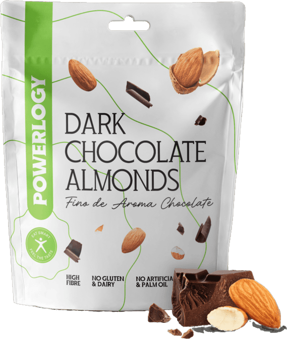 Powerlogy Dark Chocolate Almonds 100 g
