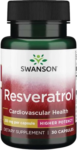 Swanson Resveratrol 250mg, 30 kapslí