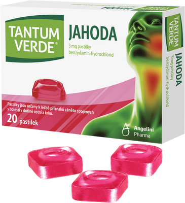 Tantum Verde Jahoda 20 pastilek