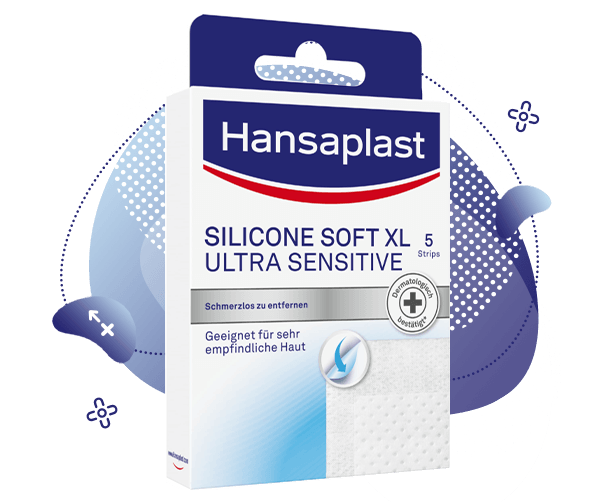 Hansaplast Náplasť Silicone soft ultra sensitive, XL, 5 ks