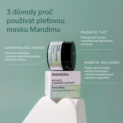 Mandimu (Jíme zdravě) Pleťová maska Bounce & Barrier Support 50 ml