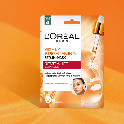 L'Oréal Paris Revitalift Clinical rozjasňující pleťová maska s vitaminem C, 26 g
