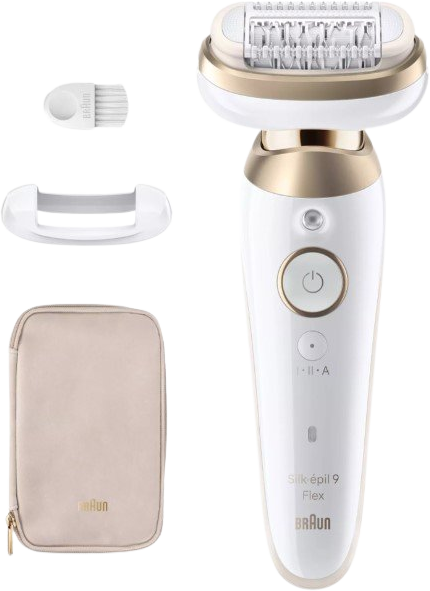 Braun Silk·épil 9 Flex, Epilátor 9-011 3D, Bílý/Zlatý