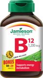 Jamieson Vitamín B12 methylkobalamin 1200μg s postupným uvolňováním 80 tablet