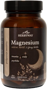 Herbyway Magnesium Večerní hořčík (3 formy hořčíku) 60 kapslí
