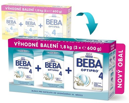 Beba OPTIPRO 4, 3 x 600 g