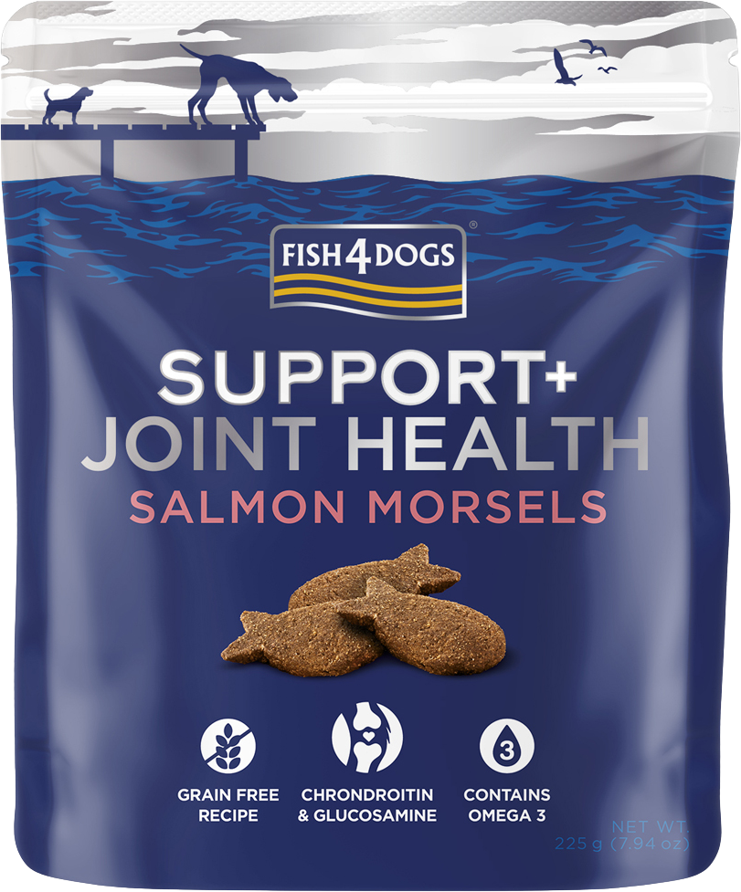 Fish4Dogs Pamlsky pro psy na podporu zdraví kloubů s lososovými kousky 225 g