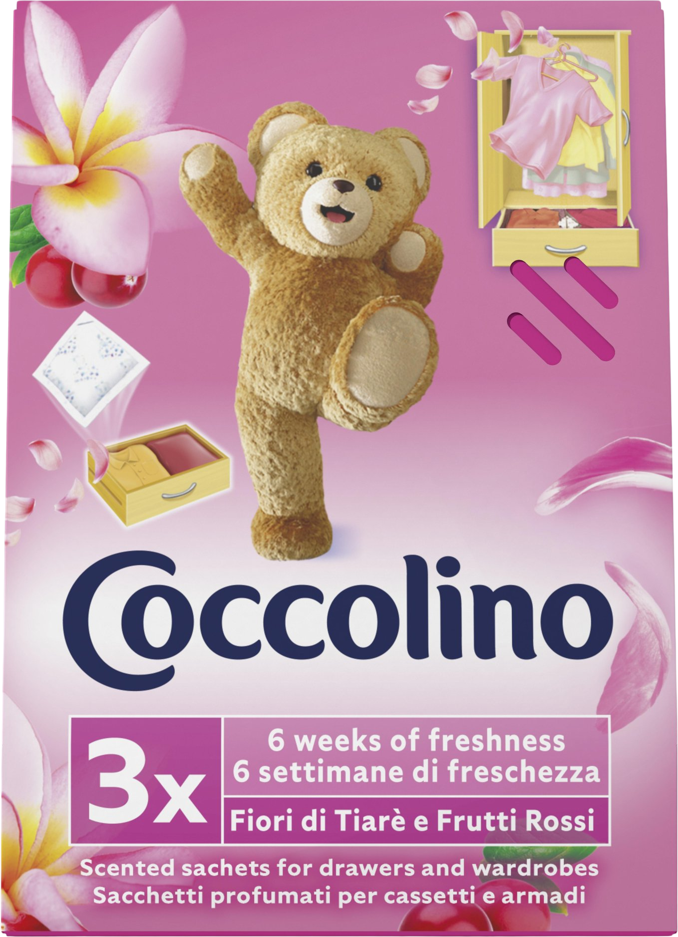 Coccolino vonné sáčky růžové 3 ks