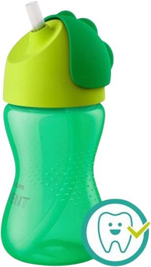 Philips Avent Hrnek s brčkem Bendy chlapec 300 ml