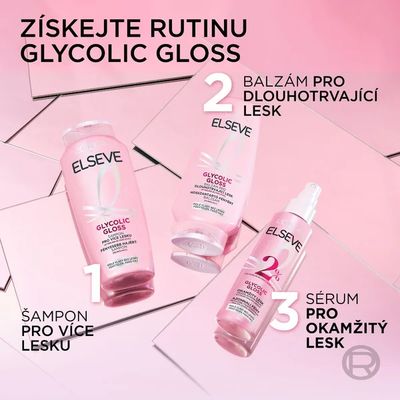 L'Oréal Paris Elseve Glycolic Gloss balzám pro dlouhotrvající lesk 300 ml