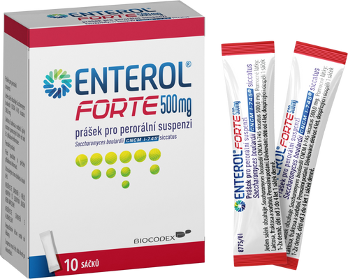 Enterol Forte 500mg perorální prášek pro přípravu suspenze 10 sáčků