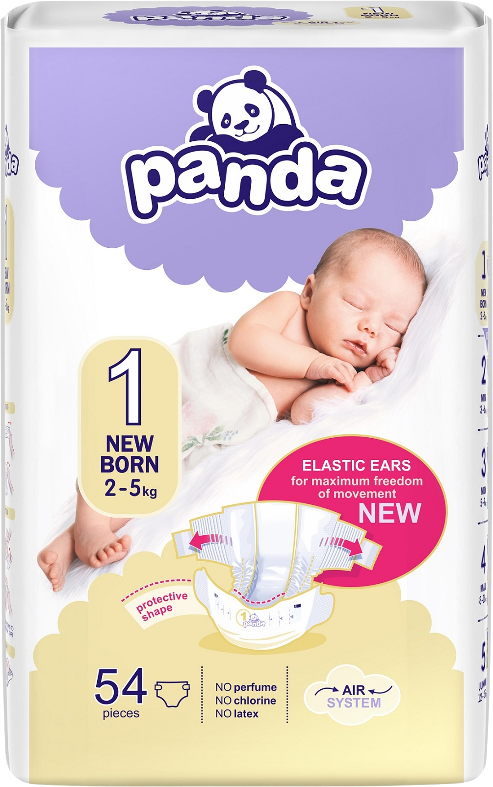 Panda New born dětské pleny 54 ks