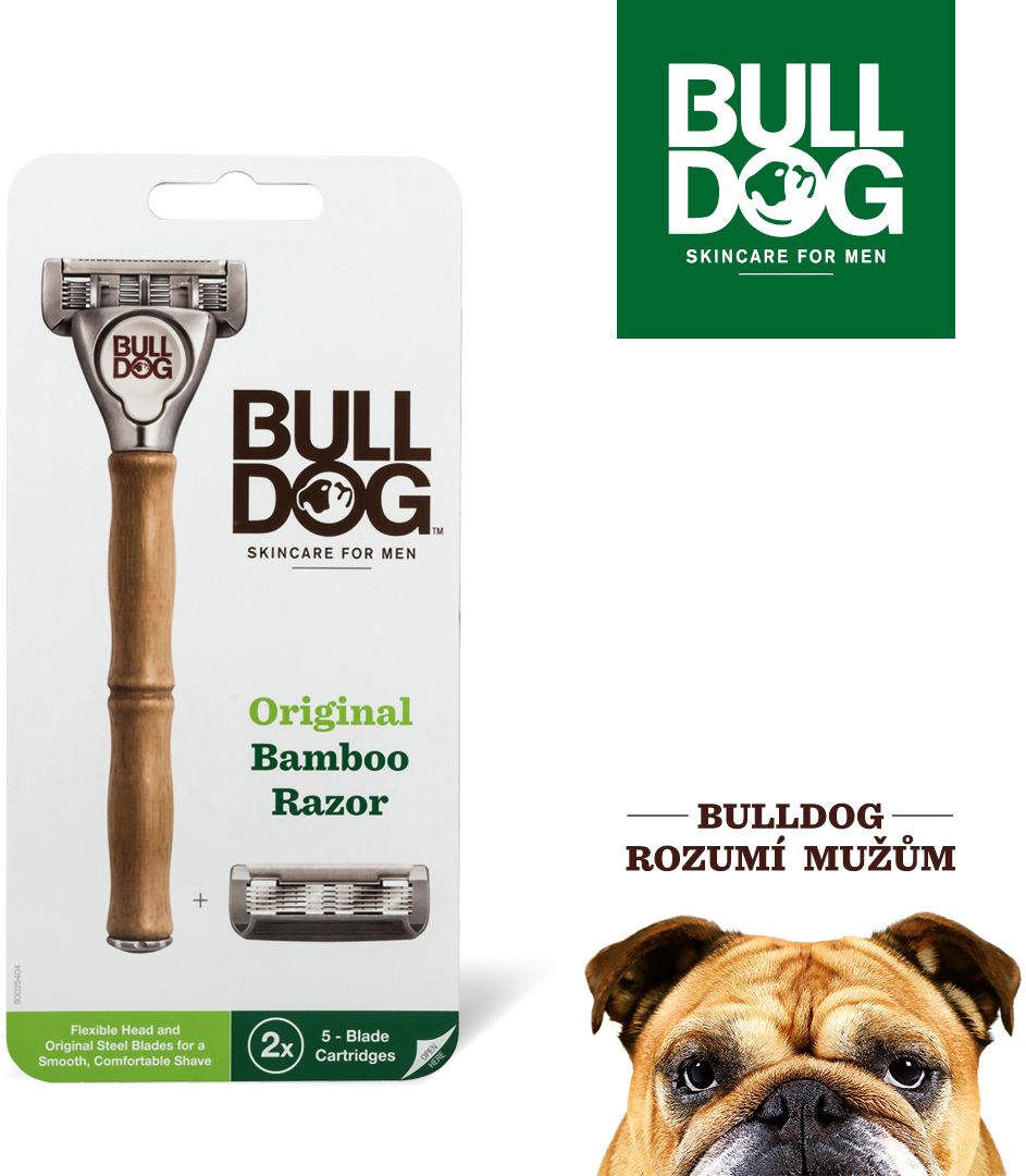 Bulldog Original Bamboo strojek + 2 náhradní hlavice