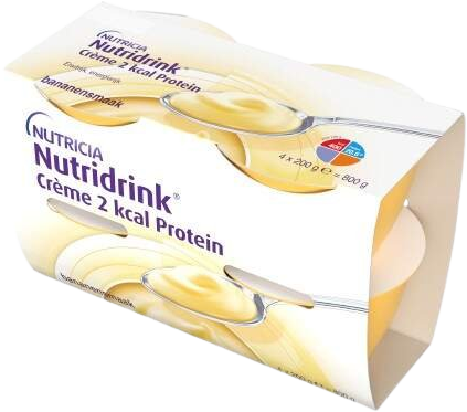 Nutridrink Creme 2 kcal Protein s příchuť banán 4 x 200 g